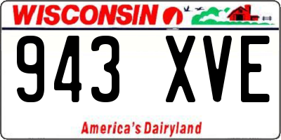 WI license plate 943XVE