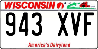 WI license plate 943XVF