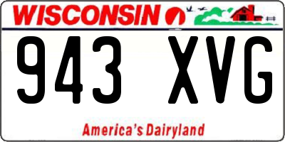 WI license plate 943XVG