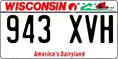 WI license plate 943XVH