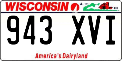 WI license plate 943XVI