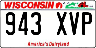 WI license plate 943XVP