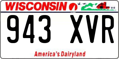 WI license plate 943XVR
