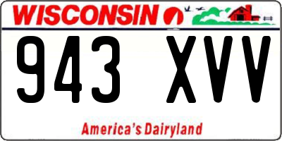 WI license plate 943XVV