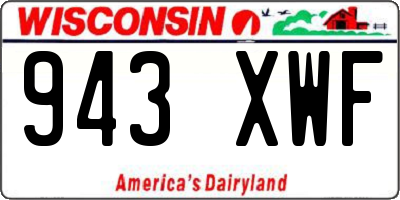 WI license plate 943XWF