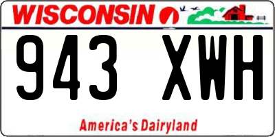 WI license plate 943XWH