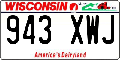 WI license plate 943XWJ