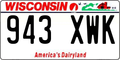 WI license plate 943XWK