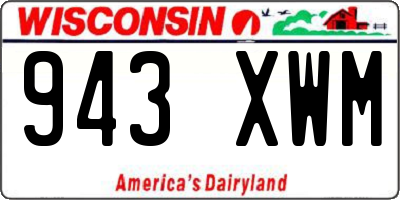 WI license plate 943XWM