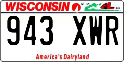 WI license plate 943XWR