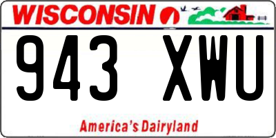 WI license plate 943XWU