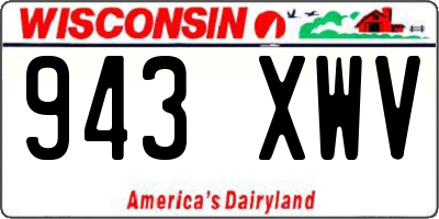 WI license plate 943XWV