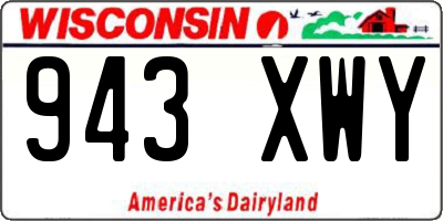 WI license plate 943XWY