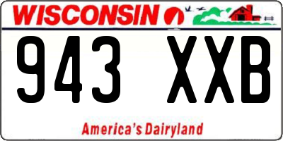 WI license plate 943XXB