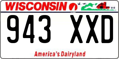 WI license plate 943XXD