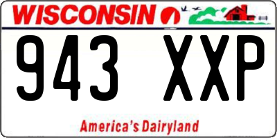 WI license plate 943XXP
