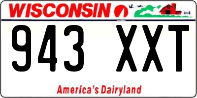 WI license plate 943XXT