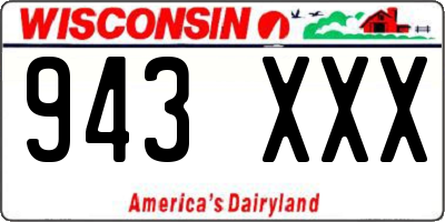 WI license plate 943XXX