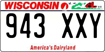 WI license plate 943XXY