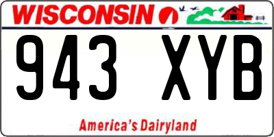 WI license plate 943XYB