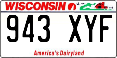 WI license plate 943XYF