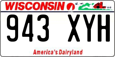 WI license plate 943XYH