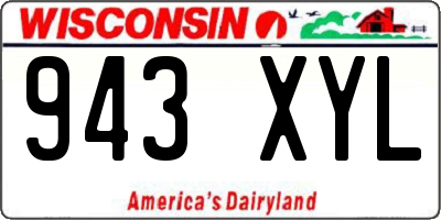 WI license plate 943XYL