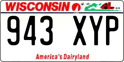 WI license plate 943XYP