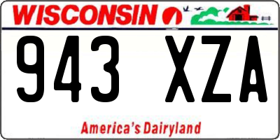 WI license plate 943XZA