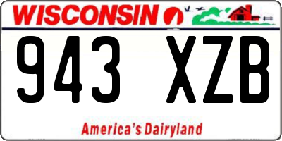 WI license plate 943XZB