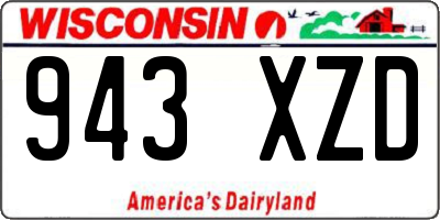 WI license plate 943XZD