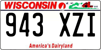 WI license plate 943XZI