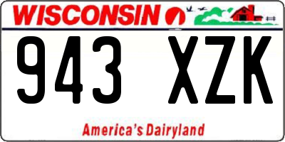 WI license plate 943XZK