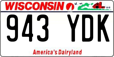 WI license plate 943YDK