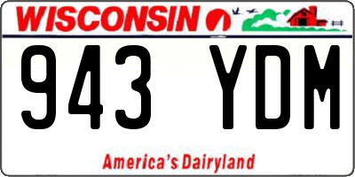 WI license plate 943YDM