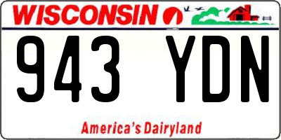 WI license plate 943YDN