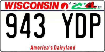 WI license plate 943YDP