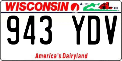 WI license plate 943YDV