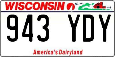 WI license plate 943YDY