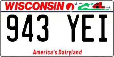 WI license plate 943YEI
