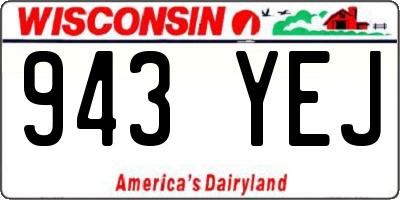 WI license plate 943YEJ