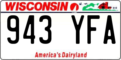 WI license plate 943YFA