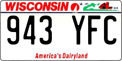 WI license plate 943YFC
