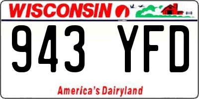 WI license plate 943YFD
