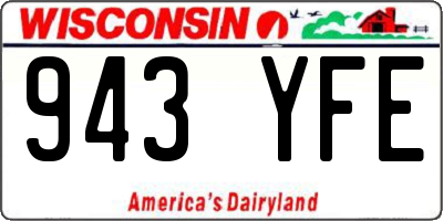 WI license plate 943YFE