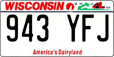 WI license plate 943YFJ