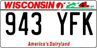 WI license plate 943YFK