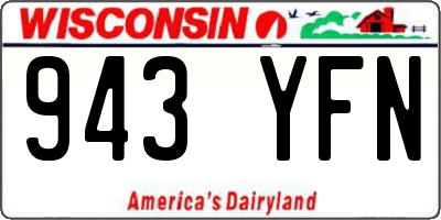 WI license plate 943YFN