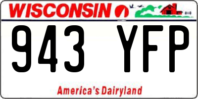 WI license plate 943YFP