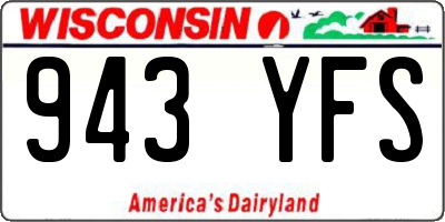 WI license plate 943YFS